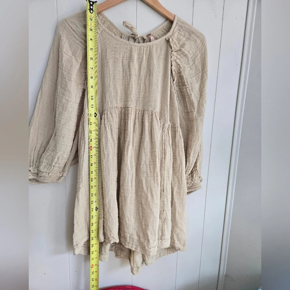 Free People Beige Textured Tunic -Size S - Picture 7 of 11